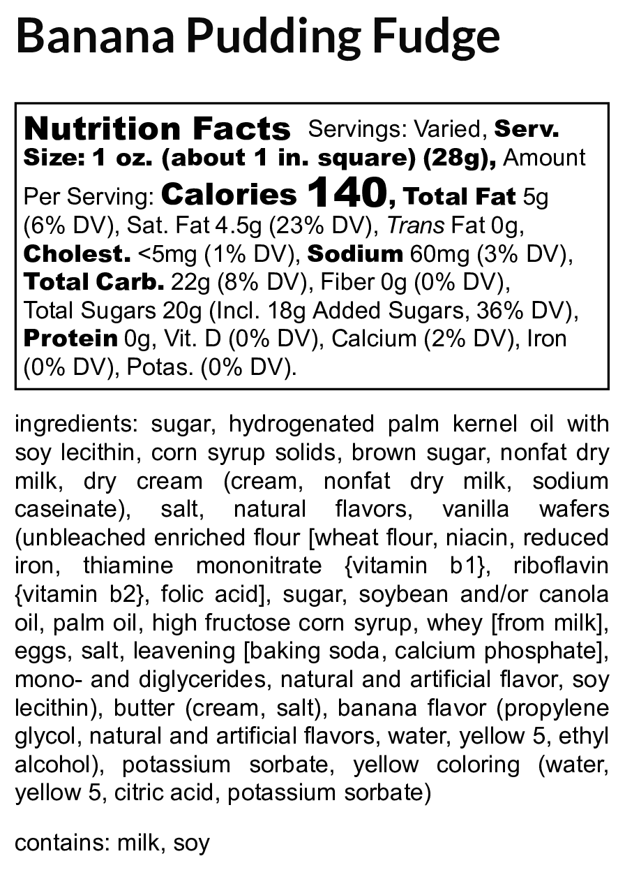 Banana Pudding Fudge