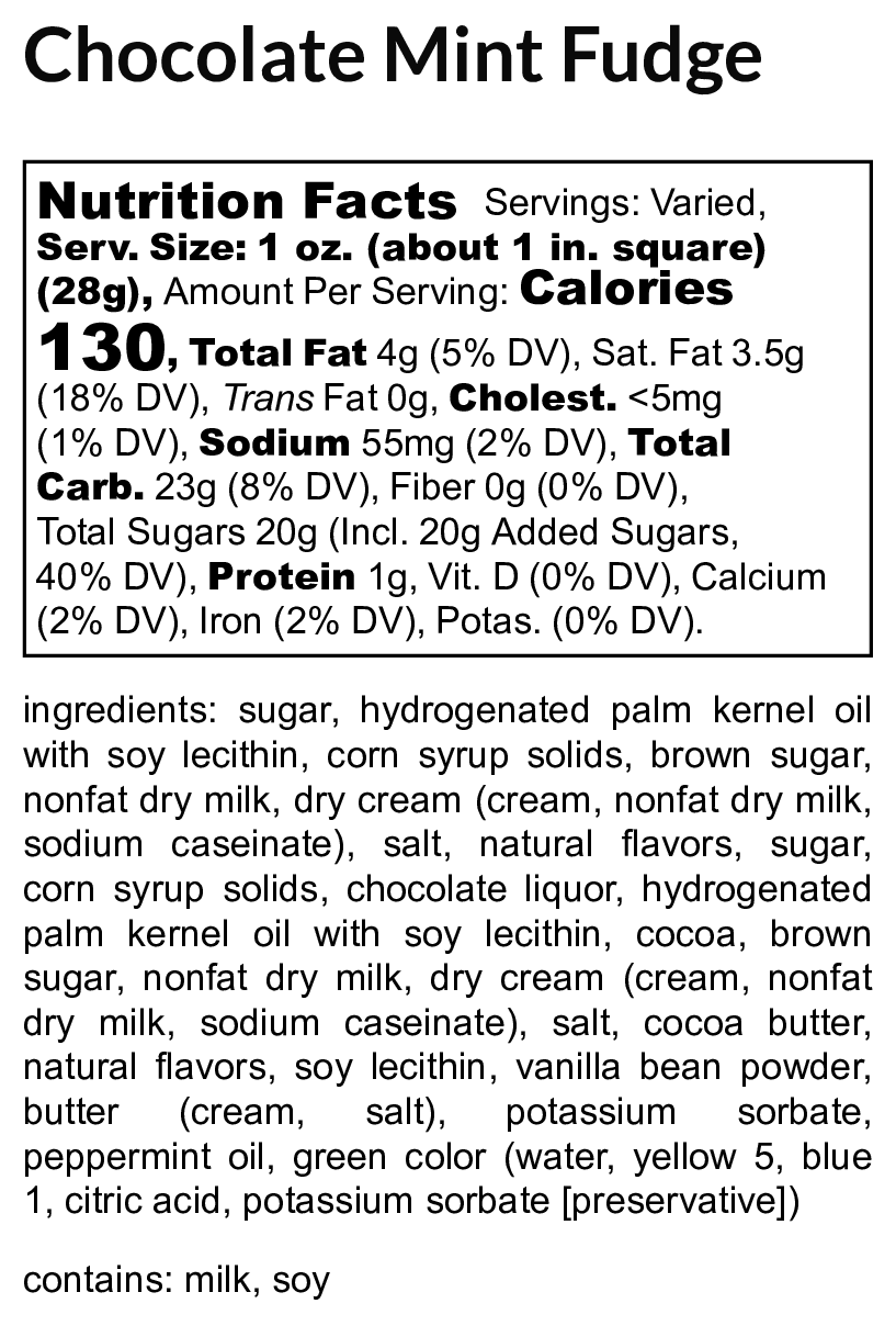 Chocolate Mint Fudge