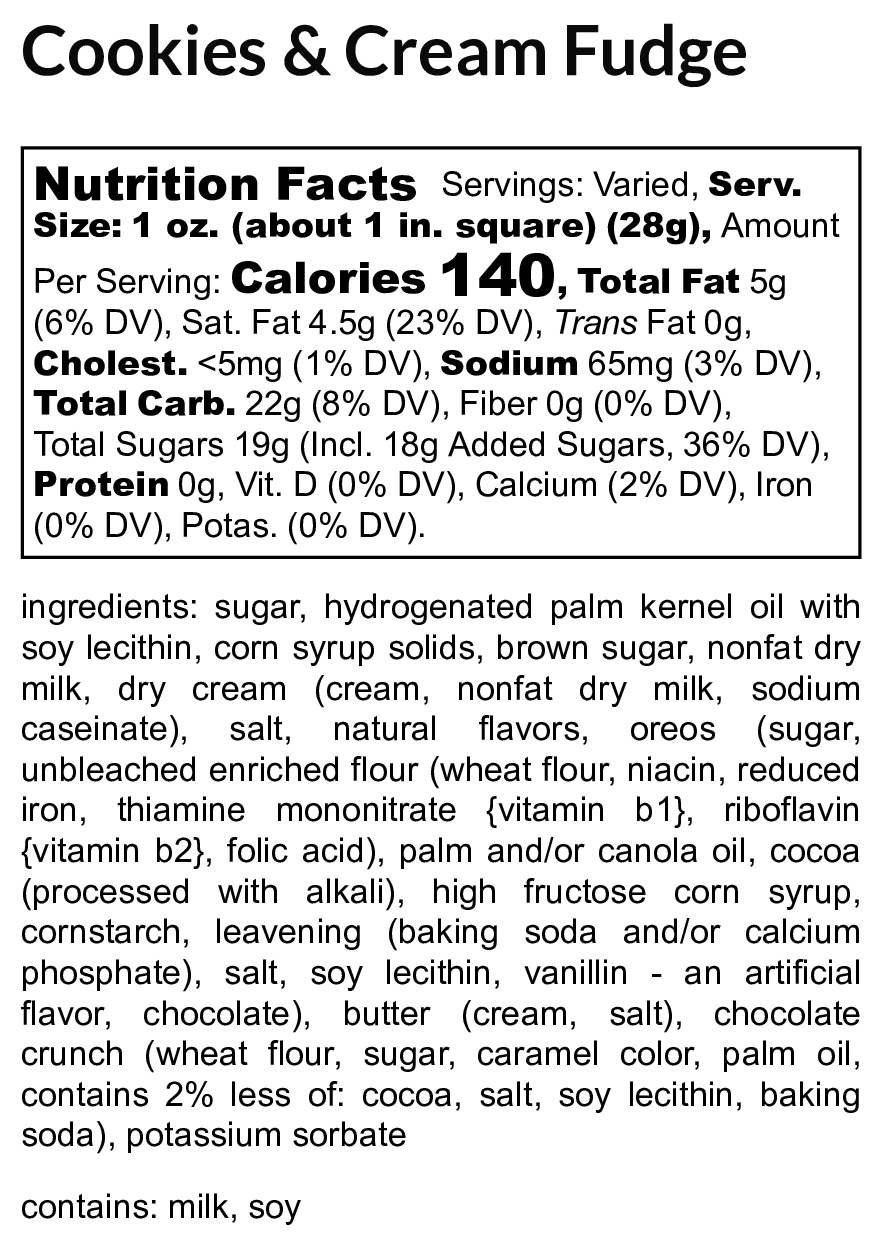 Cookies and Cream Fudge