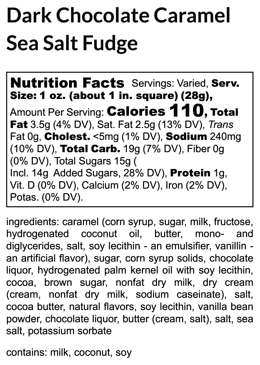 Dark Chocolate Sea Salt Caramel