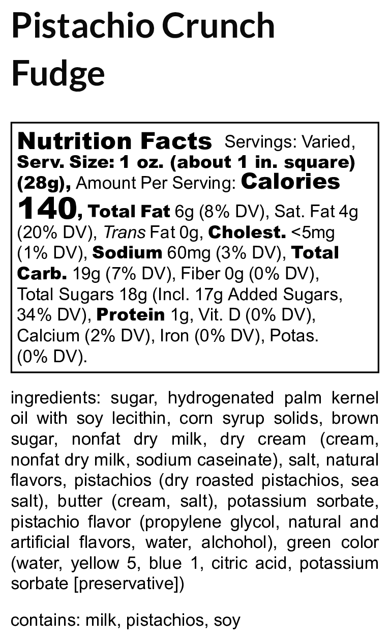 Pistachio Crunch Fudge