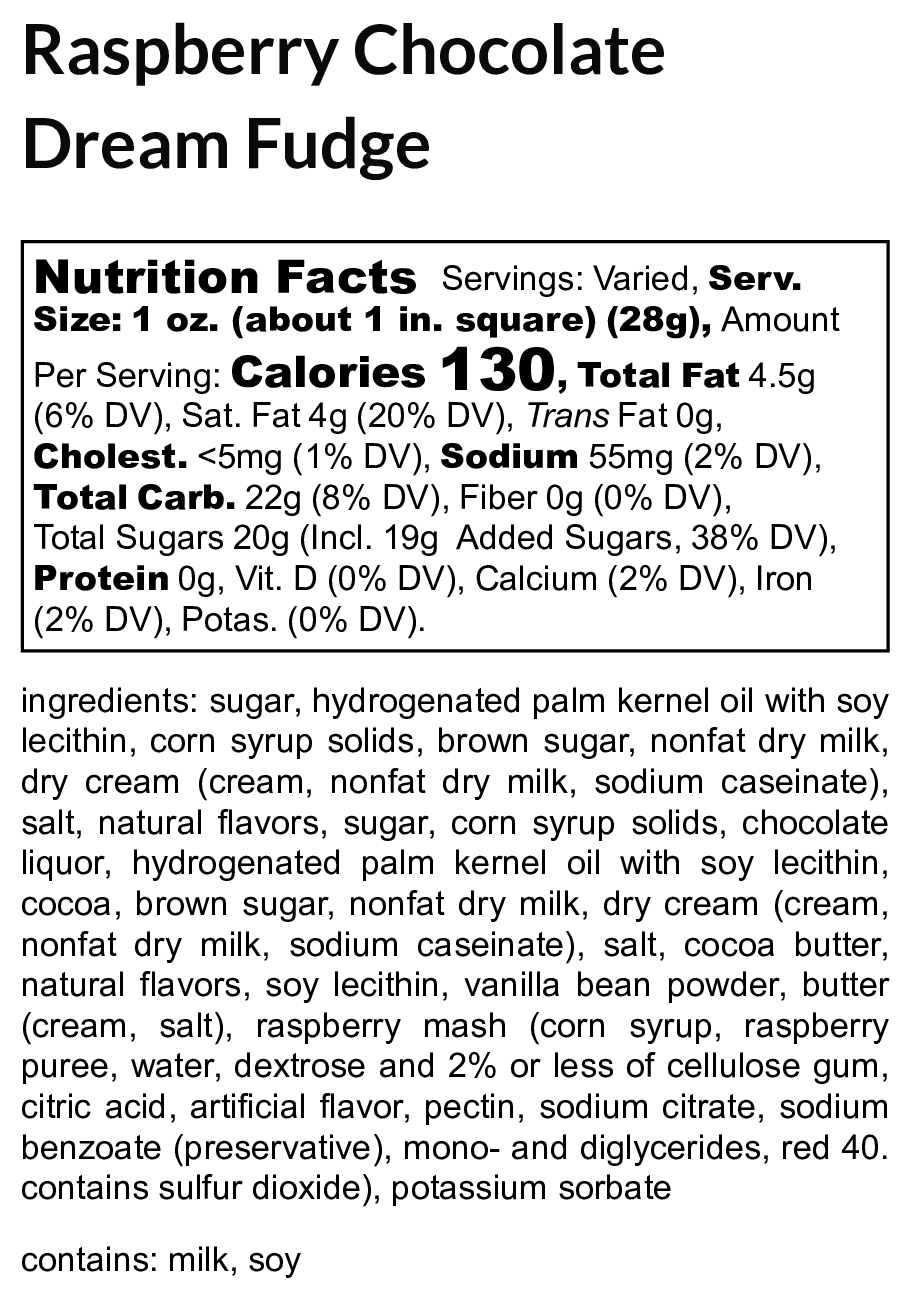 Raspberry Chocolate Dream Fudge