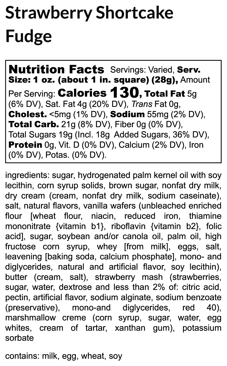 Strawberry Shortcake Fudge