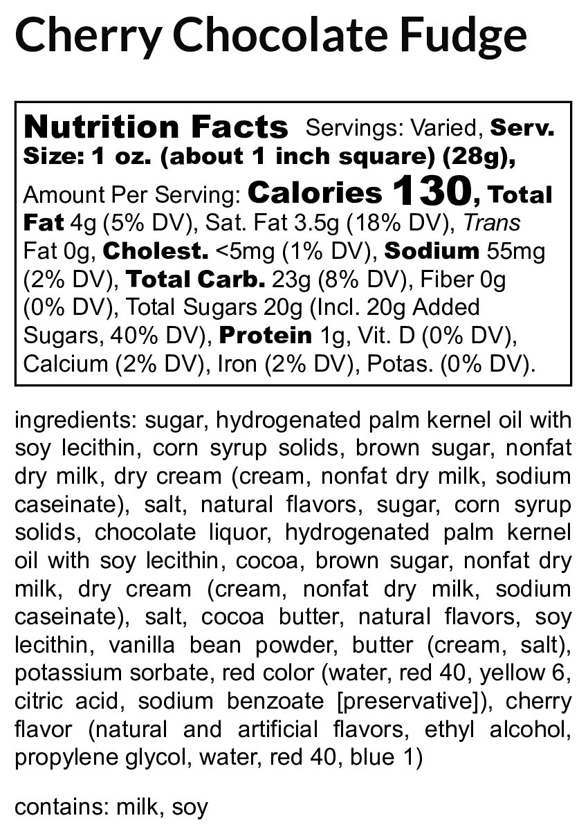 Cherry Chocolate Swirl Fudge