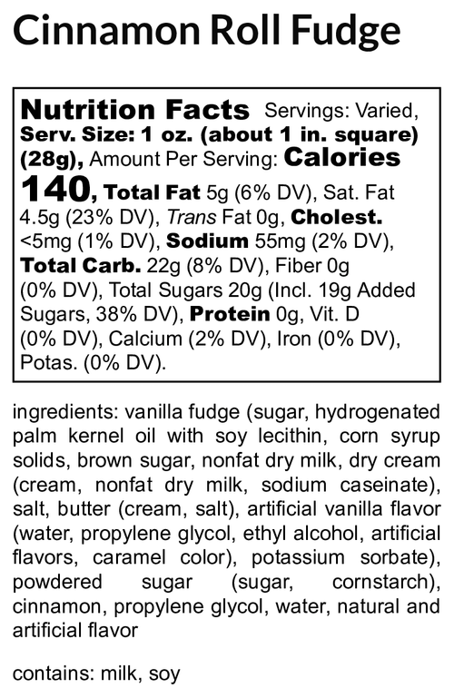 Cinnamon Roll Fudge