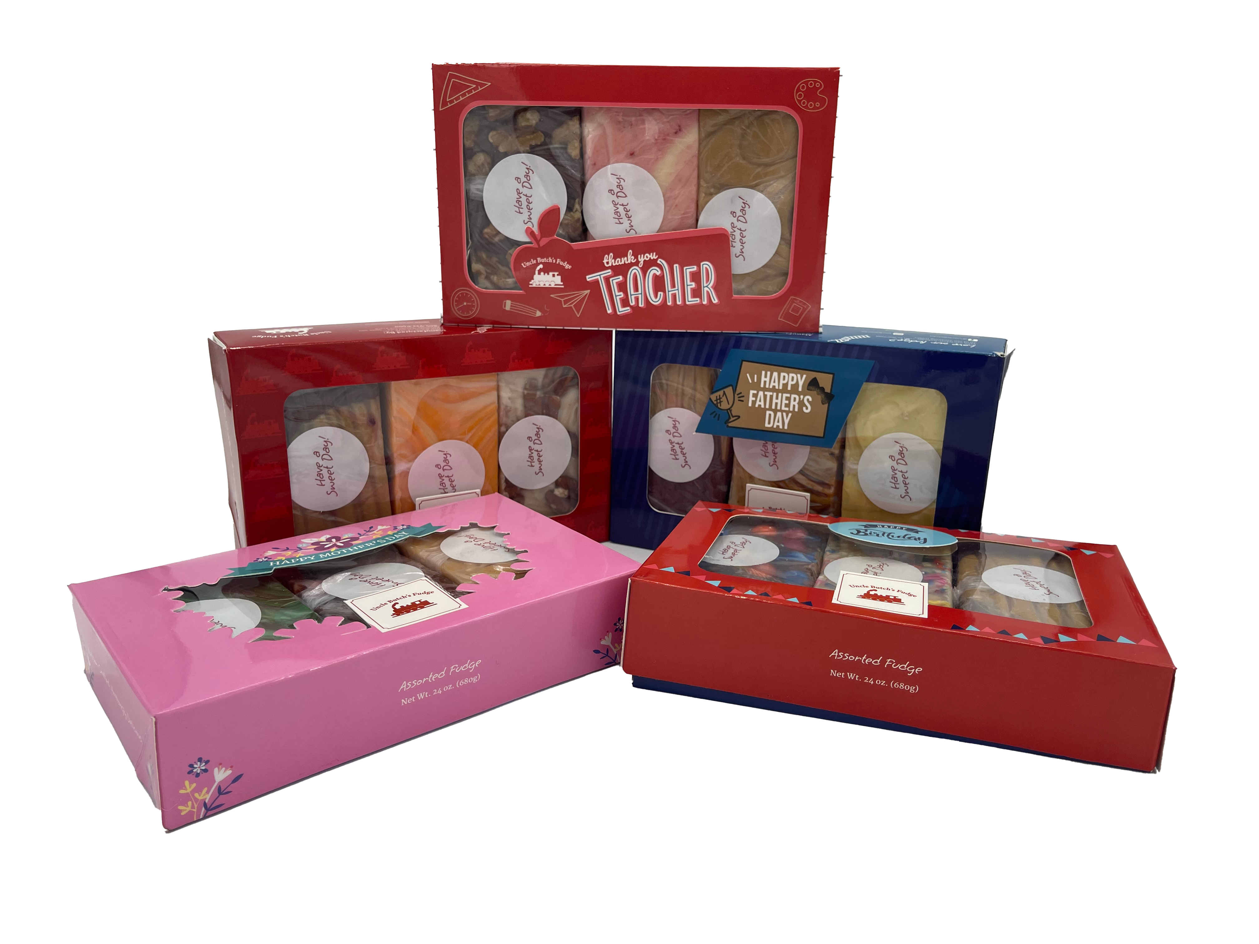Reduced Sugar Fudge Gift Variety Box (3 piece - 24 oz)