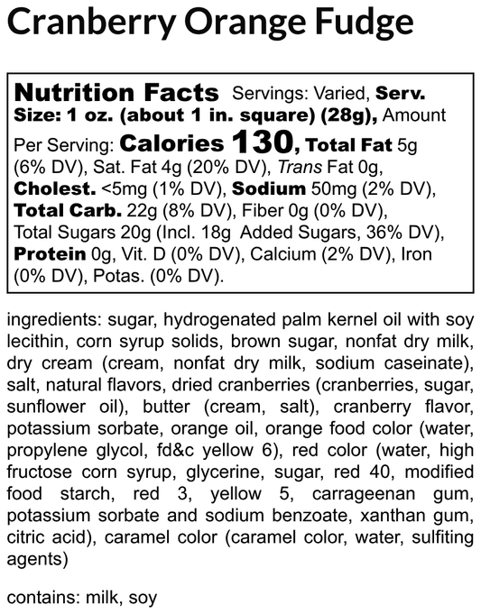 Cranberry Orange Fudge