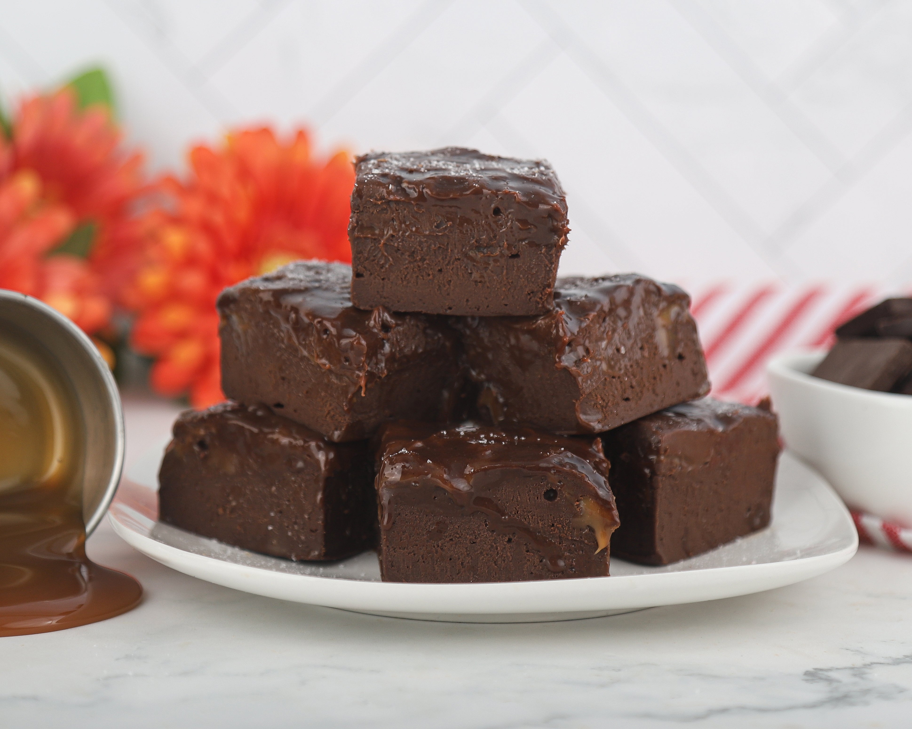 Dark Chocolate Sea Salt Caramel Fudge