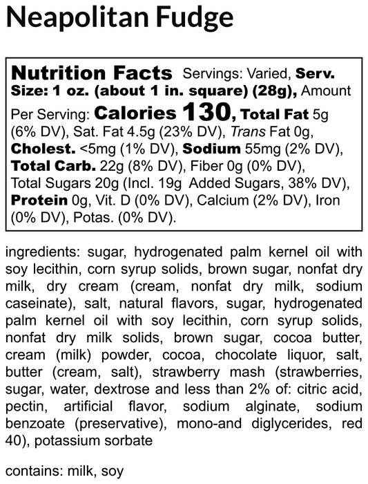 Neapolitan Fudge