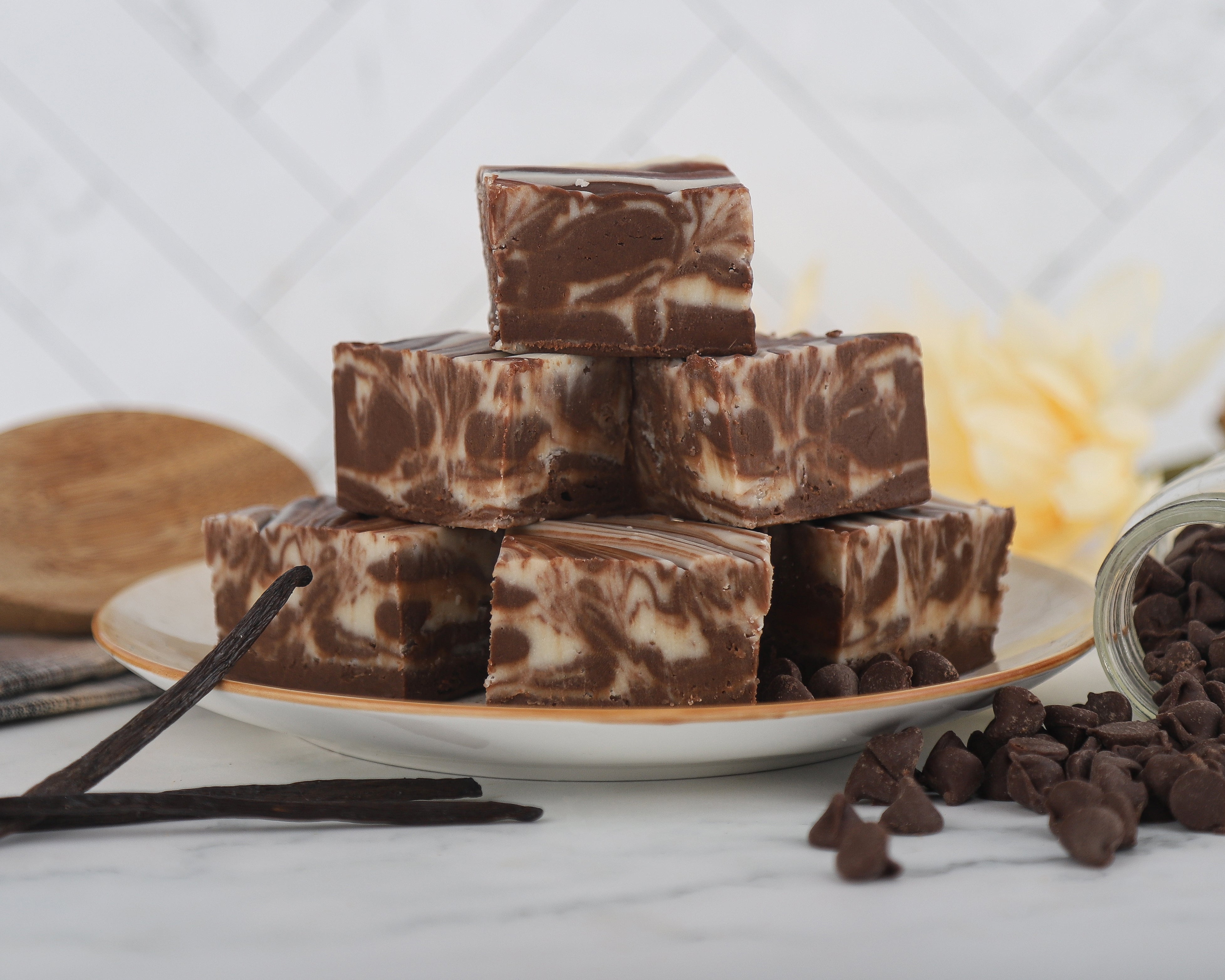 Vanilla Chocolate Swirl Fudge