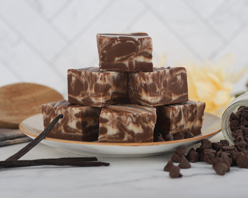 Vanilla Chocolate Swirl Fudge